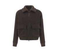 Bomber in lana e cashmere, Uomo, MORO, Taglia: L