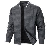Bomber Uomo Leggero, Giacche Estive Uomo, Giacca Aviatore da Baseball Collo Alto Cerniera Antivento Primaverile Sportiva Giubbotto Moto Uomo Estivo Outdoor Quotidiana Stile Casual