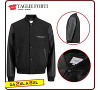 bomber uomo TAGLIE FORTI giubbotto giacchetto cerniera da 2xl a 8xl Jack Jones
