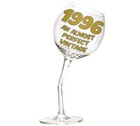 Bombo Bicchiere in vetro storto per compleanno 30 anni in lingua inglese | capacità 440 ml, calice vino personalizzato con scatola regalo rotonda, idea regalo originale