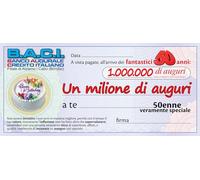 Bombo Biglietto Assegno 50 anni