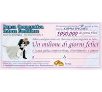 Bombo Biglietto Assegno Auguri Matrimonio