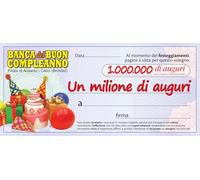 Bombo Biglietto Assegno Compleanno