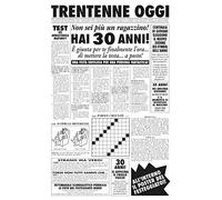 Bombo Biglietto auguri giornale compleanno 30 anni amico