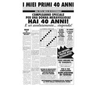 Bombo Biglietto Auguri Giornale Compleanno 40 Anni Amica