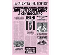 Bombo Biglietto auguri giornale compleanno di uno juventino
