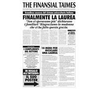 Bombo Biglietto auguri giornale laurea