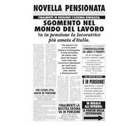 Bombo Biglietto auguri giornale pensionata