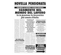 Bombo Biglietto auguri giornale pensionata