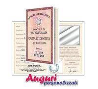Bombo Biglietto auguri matrimonio carta d'identità futura moglie