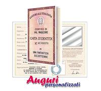 Bombo Biglietto Compleanno Auguri Carta d'identità 18 Anni Amica