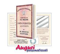 Bombo Biglietto Compleanno Auguri Carta d'identità 18 Anni Amico