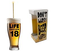 Bombo Boccale Pinta per Festa di compleanno LIFE STARTS AFTER 18