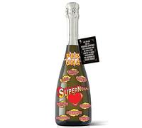 Bombo Bottiglia di spumante per festeggiare una SuperNonna | vino moscato dolce 750 ml, bottiglia personalizzata idea regalo originale ed esclusiva per la nonna