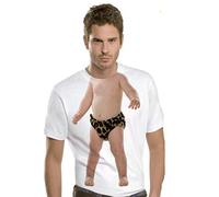 Bombo T-Shirt Neonato Tarzan (Bianco, Large)