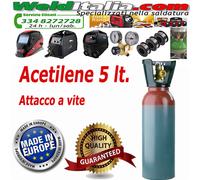 BOMBOLA ACETILENE DA 5 LT. ATTACCO A VITE PIENA
