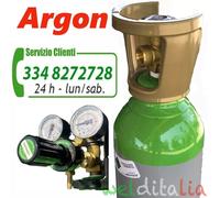 BOMBOLA ARGON 7 LITRI 200 BAR PURO 99,9% RIDUTTORE PRESSIONE GIA' CARICA