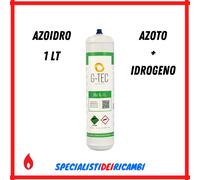Bombola azoidro azoto idrogeno 0,95 litri a 110 bar per prova tenuta impianto