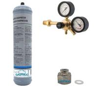 KIT AZOTO 1 LT + RIDUTTORE DI PRESSIONE PROFESSIONALE 60 BAR + TUBO FRUSTA 1/4"