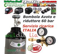 BOMBOLA AZOTO DA 5-7-10-14-50 LT.200 BAR ANCHE CON RIDUTTORE 60 BAR PER IMPIANTI