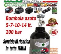 BOMBOLA AZOTO DA 5-7-10-14-50 LT.200 BAR ANCHE CON RIDUTTORE 60 BAR PER IMPIANTI