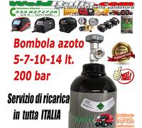 BOMBOLA AZOTO DA 5-7-10-14-50 LT.200 BAR ANCHE CON RIDUTTORE 60 BAR PER IMPIANTI