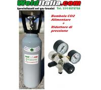 BOMBOLA CO2 ANIDRIDE CARBONICA ALIMENTARE GASATURA 4 KG. 5 LT. CON RIDUTTORE