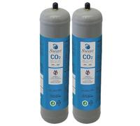 Bombola CO2 per gasatore 600 gr usa e getta attacco M11x1 per erogatori - gasatori acqua frizzante co2, contenitore in acciaio N° 2 Bombole