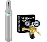 Bombola CO2 piena 8L 1,5m3 con Regolatore Profi Vogelmann, Kit per saldatore, set bombola del gas con regolatore, cilindro del gas