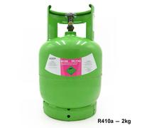 Bombola con rubinetto ricaricabile gas R410A - 2 Kg netti - refrigerante climati
