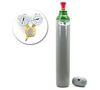 Bombola del gas con riduttore Pure 4.8 Argon (100%) gas di saldatura 10 litri TIG/TIG MIG 2,1m3