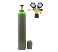 Bombola di gas di saldatura Argon/CO2 Mix 8L 150 bar con riduttore di pressione 6,3 mm di saldatura. Gas di protezione di alta qualità per lavori di saldatura MIG/MAG, precisione ed efficiente