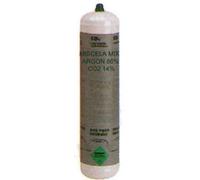 BOMBOLA GAS MISCELA MIX (ARGON - CO2) 1Lit NON RICARICABILE X FILO CONTINUO BOMBOLE USA E GETTA ATTACCO M10x1Rh