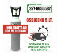 Bombola Ossigeno 5 Litri, nuova, completa di carica.