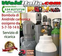 BOMBOLA OSSIGENO DA 5-7-10-14-27-50 LT. 200 BAR NUOVA PIENA ANCHE CON RIDUTTORE