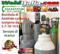 BOMBOLA OSSIGENO DA 5-7-10-14-27-50 LT. 200 BAR NUOVA PIENA ANCHE CON RIDUTTORE