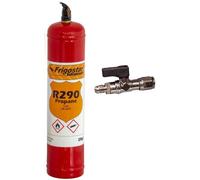 Bombola R290 370 gr. per ricarica Frigorifero asciugatrice + rubinetto