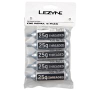 Lezyne Co2 Cartridge 5 Units Trasparente 25 g Silver