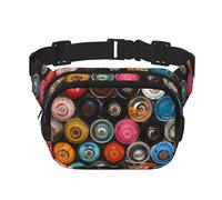 Bomboletta di vernice spray, Marsupio quadrato a doppio strato, borsa da viaggio, marsupio casual