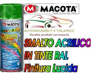 BOMBOLETTA SPRAY MACOTA COLORE ARANCIO PASTELLO TINTA RAL SMALTO ACRILICO