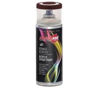 Ambro-Sol V4008017 Smalto Acrilico Multiuso, Vernice Brillante per Interni ed Esterni, Adatto per Qualsiasi Tipo di Materiale, Bomboletta Spray in Banda Stagnata Riciclabile 400 ml, Marrone Cioccolato