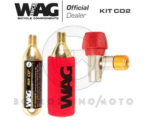 BOMBOLETTE 2PZ GONFIAGGIO RUOTA CO2 BLISTER COMPLETO + RUBINETTO ATTACCO VALVOLA