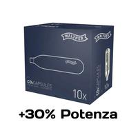 Bombolette Pure Co2 Umarex Walther Oro Gold +30% Potenza 10 pz Capsule