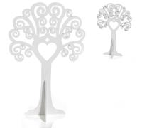 Bomboniera Albero della Vita componibile Mandorle 24 Pezzi 10 cm in Legno Bianco