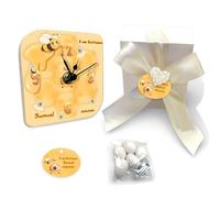 Bomboniera Battesimo o Compleanno Bambino con Orologio Personalizzato Tema Ape - Un Dolce Ricordo con Nome e Data, Confezione Elegante con Confetti Inclusi