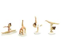 Bomboniera Comunione Bambina Cresima Compleanno Ginnastica Artistica in Resina 4 Pezzi cm. 11,5