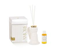 Bomboniera Comunione Matrimonio Profumatore Angelo Plisse Bianco - Cupido & Co.