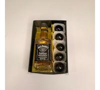 Bomboniera con mini liquore - A scelta aggiunta di confetti - Idea regalo per Matrimonio, Compleanno, Anniversario, Laurea, Pensione - Con possibilità di tag personalizzato (Jack Daniel's)
