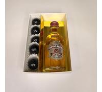 Bomboniera con mini liquore - A scelta aggiunta di confetti - Idea regalo per Matrimonio, Compleanno, Anniversario, Laurea, Pensione - Con possibilità di tag personalizzato (Chivas)