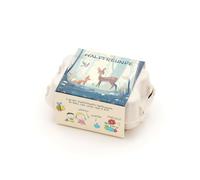 Bomboniera in crescita e pensierino per il compleanno dei bambini, 6 biglie di fiori colorati con semi di fiori selvatici in confezione mini uova, animali della foresta "Foresta" per compleanni e